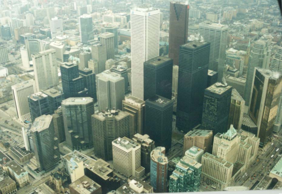 Toronto - downtown (pohled z CN Tower)