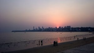 Promenáda na jihu Bombaje, hned kousek od mého ubytování